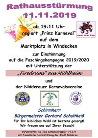 Rathausst&uuml;rmung 2019 Plakat